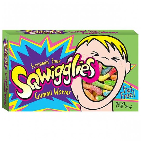Sqwigglies Screamin Sour Gummi Worms