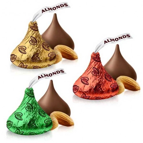 Hershey's Kisses Almonds Christmas Colours