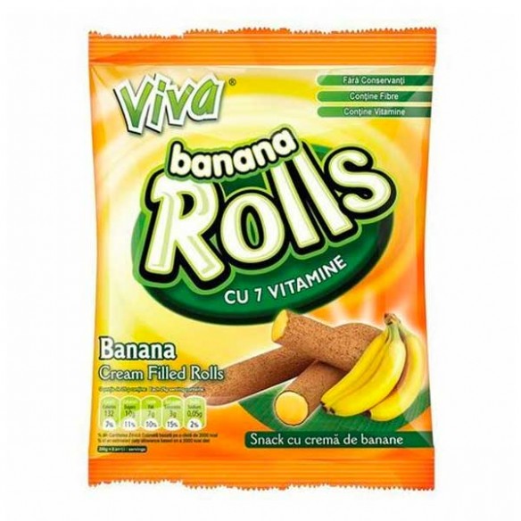 Viva Banana Rolls Banana Cream Filled Rolls