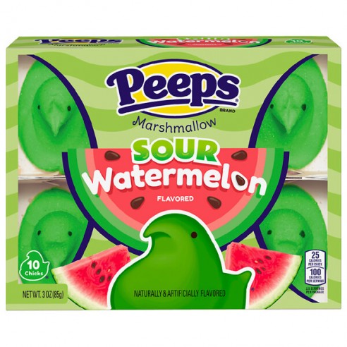 Peeps Sour Watermelon Flavored Marshmallow Chicks