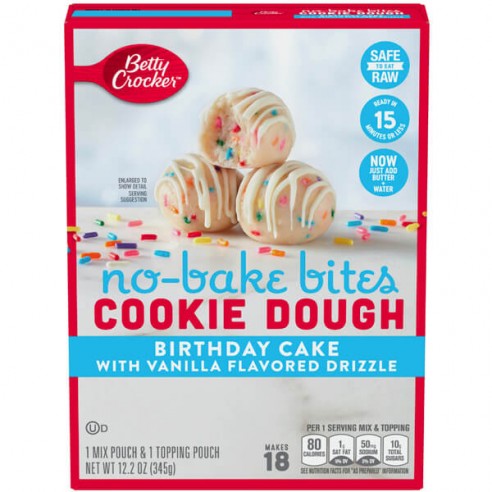 Betty Crocker Birthday Cake No-Bake Cookie Dough Bites