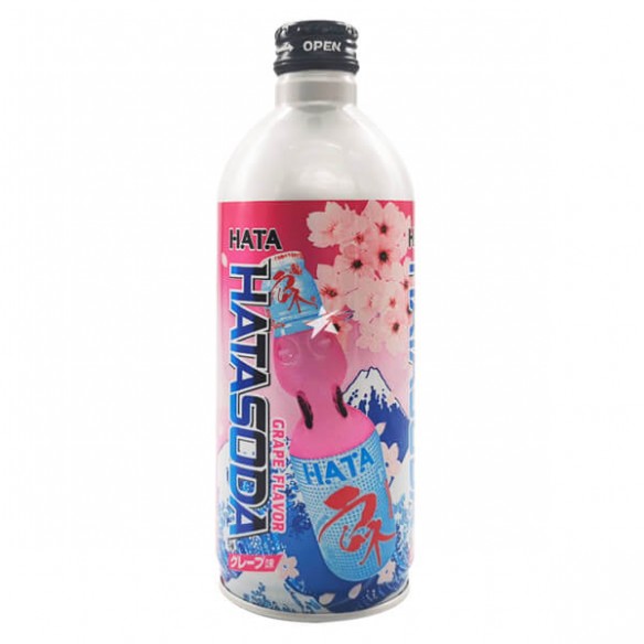 Hatakosen Ramune Grape Flavor Soda