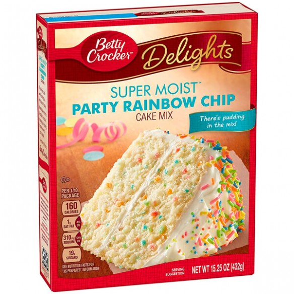 Betty Crocker Delights Super Moist Party Rainbow Chip Cake Mix