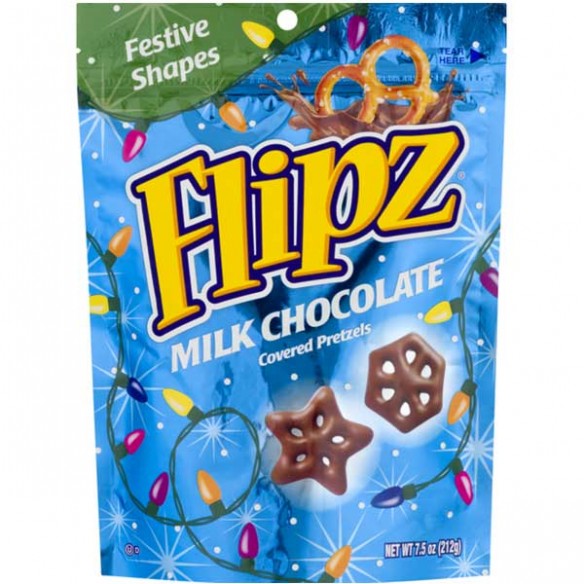 Flipz Milk Chocolate Covered Pretzel Festive Shapes