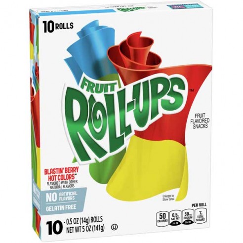Fruit Roll-Ups Blastin Berry Hot Colors