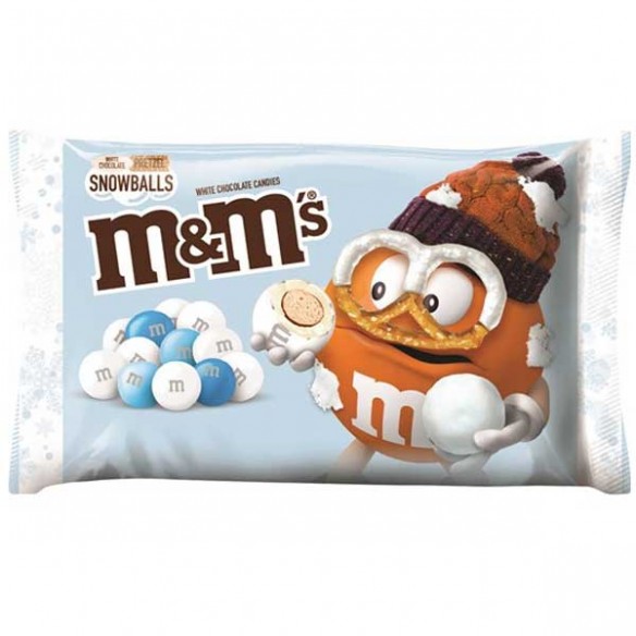 M&M's White Chocolate Pretzel Snowballs
