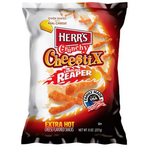 Herr's Crunchy Cheestix Carolina Reaper Extra Hot