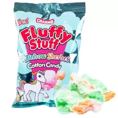 Charms Fluffy Stuff Rainbow Sherbet Cotton Candy