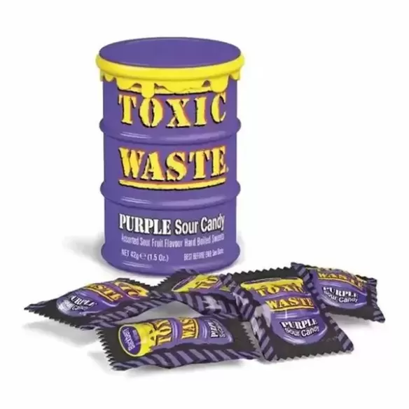 Toxic Waste Purple Sour Candy Drum