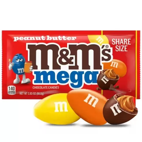 M&M's Mega Peanut Butter Chocolate Candy Share Size