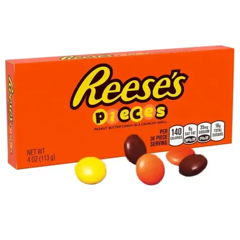 REESE'S PIECES Peanut Butter Crunchy Shell Chocolate Candy Box