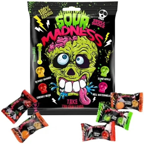 Sour Madness Skull Shock Hard Candy