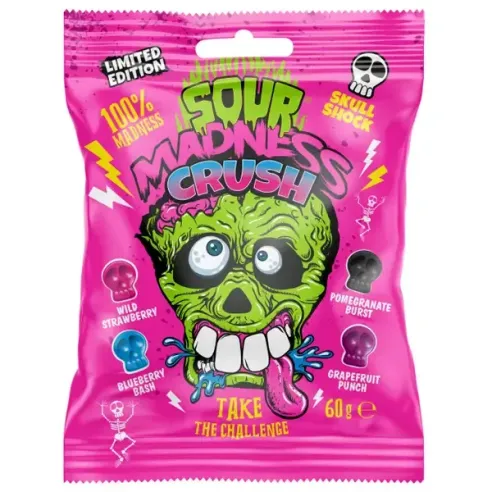 Sour Madness Crush Skull Shock Hard Candy