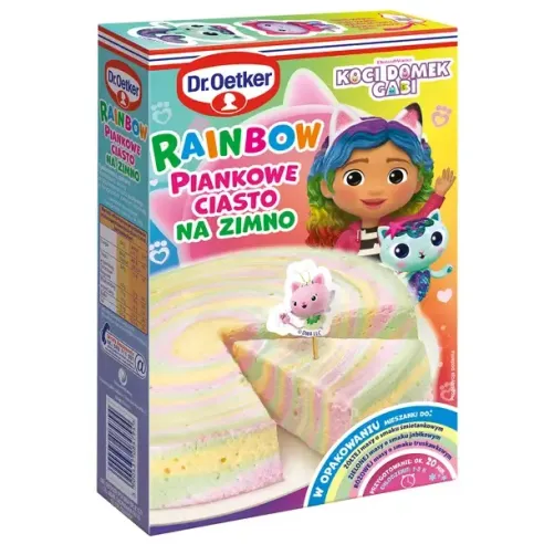 Dr. Oetker Rainbow piankowe ciasto na zimno Gabi Foam Cake