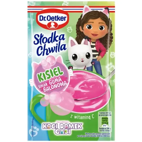 Dr. Oetker Kisiel Koci Domek Gabby's Bubble Gum Jelly Slodka Chwila