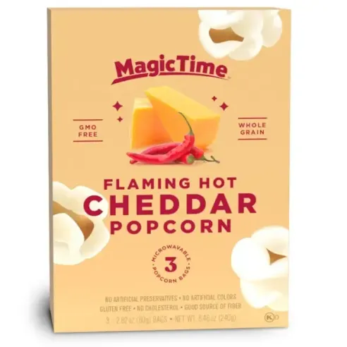 Magic Time Flaming Hot Cheddar Popcorn