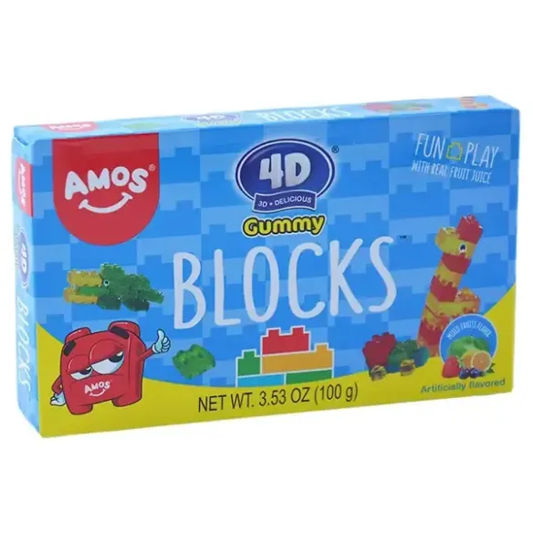 Amos 4D Gummy Blocks Candy
