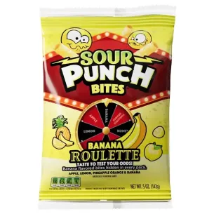Sour Punch Bites Banana Roulette Candy