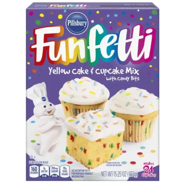 Pillsbury Funfetti Yellow Cake & Cupcake Mix Candy Bits