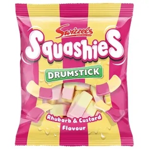 Swizzels Squashies Drumstick Rhubarb & Custard Flavour