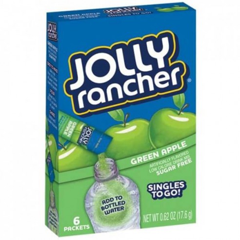 Jolly Rancher Green Apple Singles to Go 6 Pack - 17.6 g