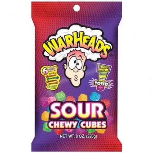 Warheads Mini Sour Chewy Cubes 22 g