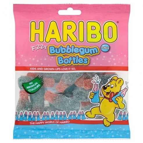 Haribo Fizzy Bubblegum Bottles 160 g