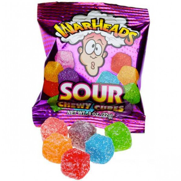 Warheads Mini Sour Chewy Cubes 22 g