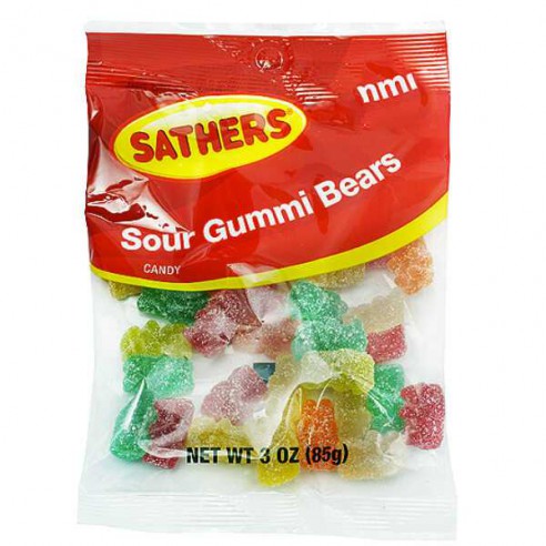 Sathers Sour Gummy Bears 85 g