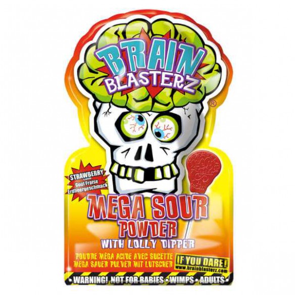 Brain Blasterz Mega Sour Powder with Lolly Dipper 10 g