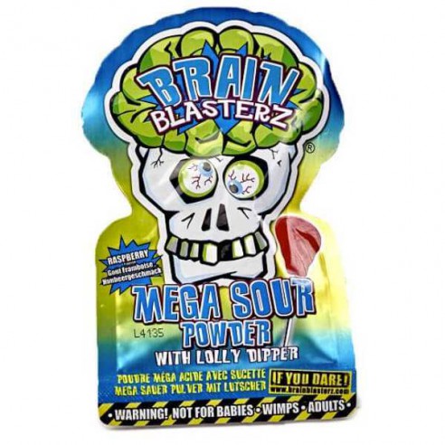 Brain Blasterz Mega Sour Powder with Lolly Dipper 10 g