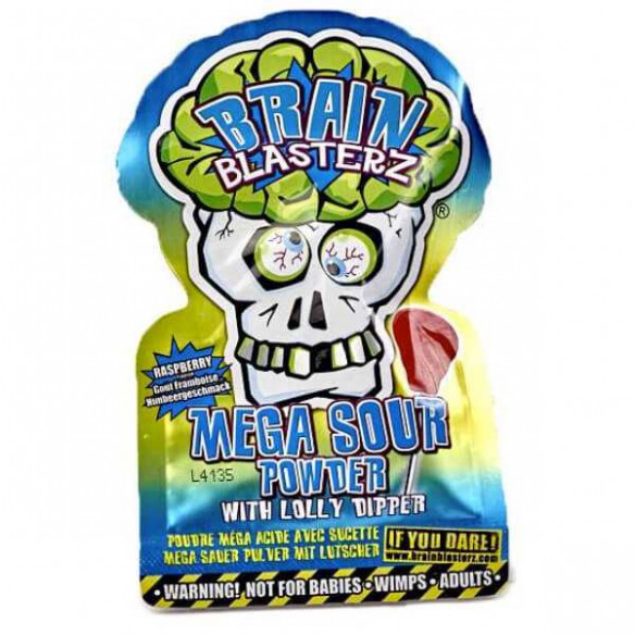Brain Blasterz Mega Sour Powder with Lolly Dipper 10 g