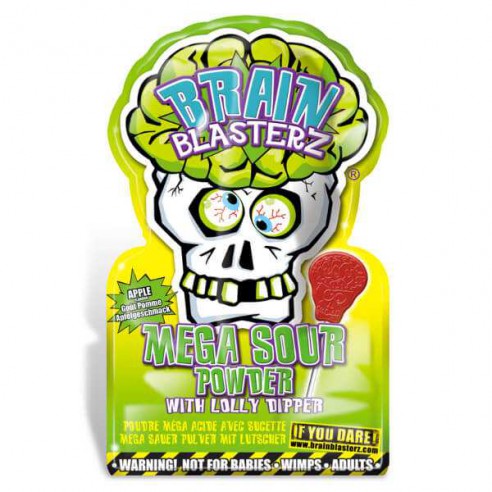 Brain Blasterz Mega Sour Powder with Lolly Dipper 10 g