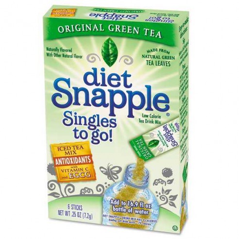 Snapple Diet Green Tea Singles To Go 6 Pack - 7.7 g