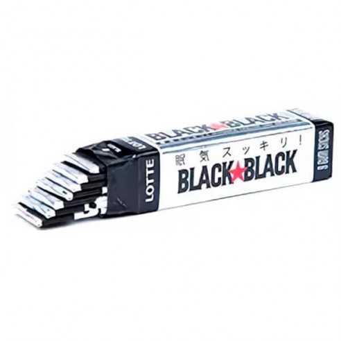 Lotte Black Black Caffeine Chewing Gum 26 g