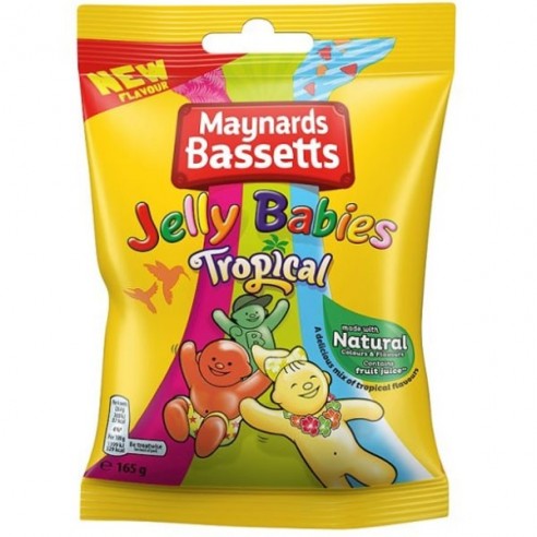 Maynards Bassetts Tropical Jelly Babies 165 g
