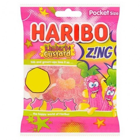 Haribo Rhubarb & Custard Z!ng 60 g
