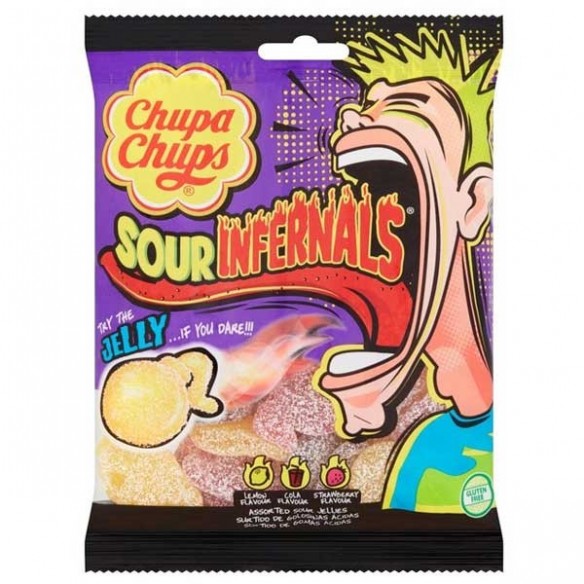 Chupa Chups Sour Infernals Jelly 150 g