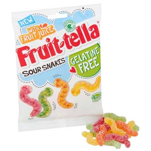 Fruittella Sour Snakes Gelatine Free 100 g
