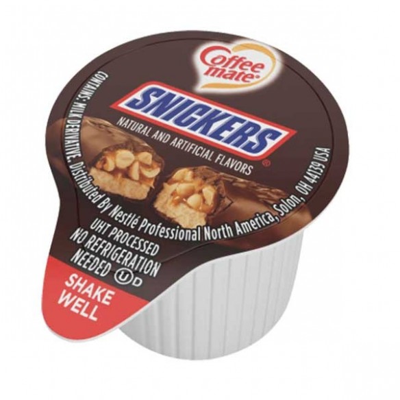 Coffee Mate Snickers Liquid Creamer Singles 50 Pack - 550 mL