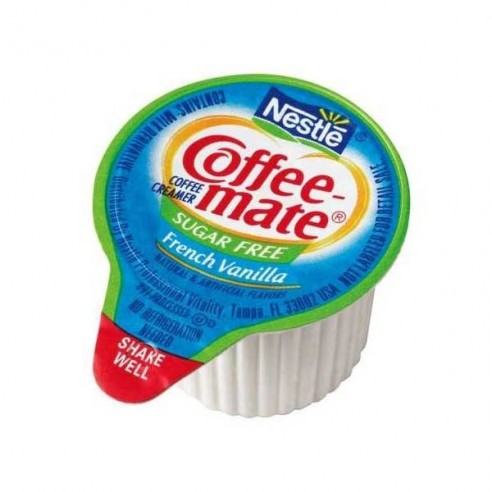 Coffee Mate Sugar Free French Vanilla Liquid Creamer Singles 50 Pac...