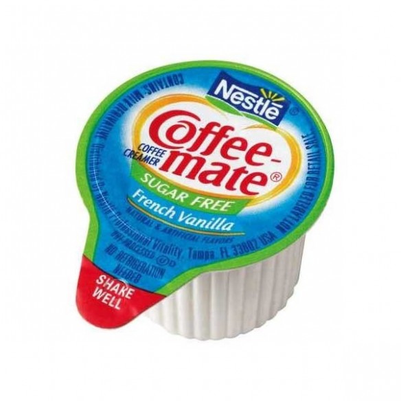 Coffee Mate Sugar Free French Vanilla Liquid Creamer Singles 50 Pac...