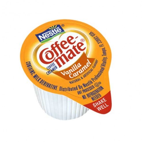 Coffee Mate Vanilla Caramel Creme Liquid Creamer Singles 50 Pack - ...