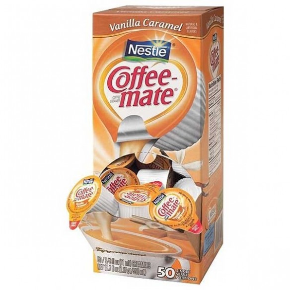 Coffee Mate Vanilla Caramel Creme Liquid Creamer Singles 50 Pack - ...
