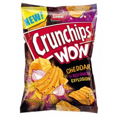 Crunchips WOW Cheddar & Red Onion Explosion