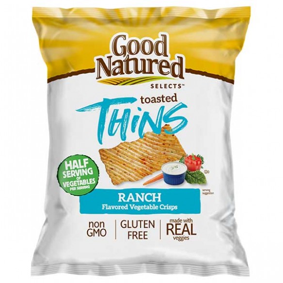 Herr's Good Natured Ranch Flavoured Vegetable Crisps Selects Toasted Thins