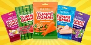 Roshen Yummi Gummi – Roliga och fruktiga godisbitar hos Snamix!